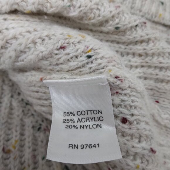 J Jill | Cotton Knit Cream Confetti Tunic Sweater | Size M - Picture 8 of 9